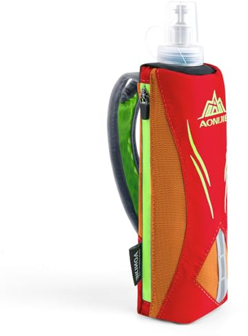 Geila Handheld Trinkflasche zum Laufen, 17 oz Handheld Trinkflasche mit Trageriemen, BPA Sport Soft Flasche