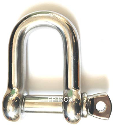 Manille Droite Ø 25mm Libre INOX A4-316 Crochet