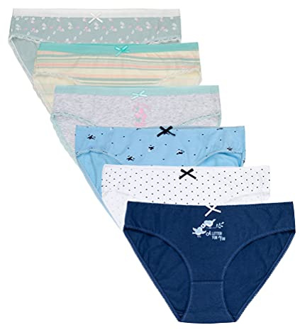Channo Braguitas de Algodón para Mujer con Estampados Originales. Suave y Cómodas - Pack de 6, Multicolor, L