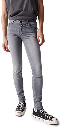 Salsa Push Up Wonder Skinny Jeans, Grått, 36 SE