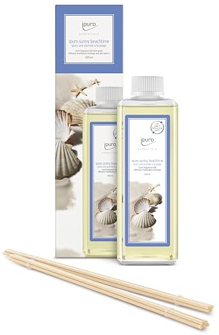 ipuro - Essentials Nachfüller Sunny Beachtime Raumduft - Refill Raumerfrischer - mit Grapefruit, Zitrone & weißem Moschus Duft Aroma - Diffuser Lufterfrischer für die Wohnung Nachfüllflasche 500ml