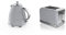 Swan SK31050GRN, Symphony 1.7 Litre Jug Kettle with Rapid Boil, 3000 Watts, Grey & 2 Slice Retro Toaster, Grey, Defrost, Cancel and Reheat Functions, Slide Out Crumb Tray, ST19010GRN
