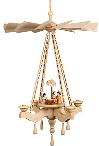 Volkskunstwerkstatt Unger Deckenpyramide - Hängepyramide Heilige Familie - Echt Erzgebirge®