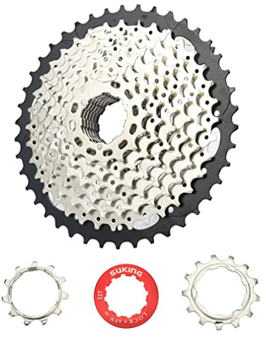 CYSKY Cassetta Pacco pignoni 9v 11-25T/11-28T/11-32T/11-36T/11-40T/11-42T Compatibile con Shimano Sram Sunrace, Adatta per Mountain Bike, Bicicletta da Strada, MTB (Peso Leggero)