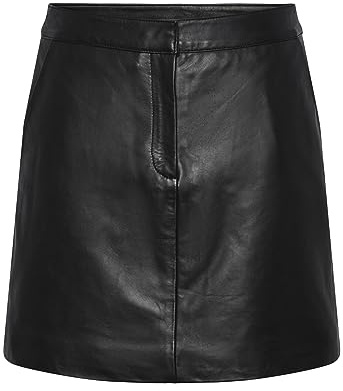 YAS Mini-Jupe en Cuir YASLYMA Black S Black 3 S