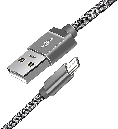 Micro USB Cable Android Charger, Micro USB Android Charger Cable Nylon Braided Cord Compatible with Samsung Galaxy S7 S6 J7 Note 5, Kindle, PS4 and More (3 Meters)