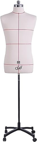 schneiderpuppe Schaufensterpuppe Mannequin Schneiderpuppen mit Rädern, Schaufensterpuppe aus Styropor zum Nähen von Herrenbekleidung, Volle Größe für Erwachsene for Clothing Shop Dresses ( Size : XXL-