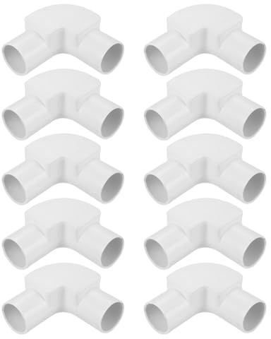sourcing map 10 Stück PVC Rohrverbinder Bogenarmaturen 20mm Inspektion für Schlauch Elektrorohr mit Zugangsklappe