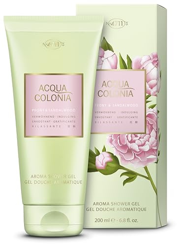 4711 Acqua Colonia® Peony & Sandalwood | Duschgel - verwöhnend - Wellness für die Sinne | 100ml Aroma Shower Gel