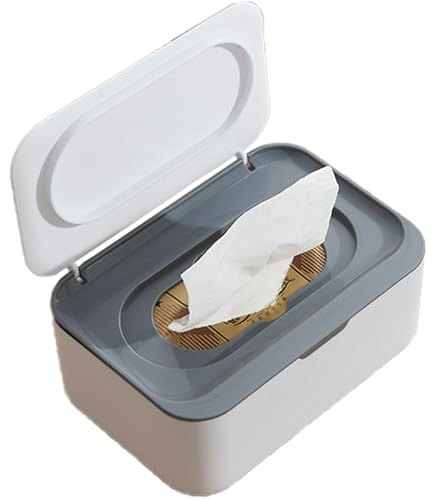 YUEHUINIAO Caja de pañuelos rectangular decorativa para toallas de papel, contenedor de almacenamiento de toallitas húmedas, dispensador de servilletas recargable con tapa