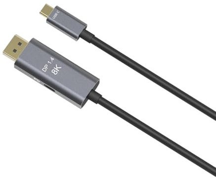 Opilroyn C | Supporta 8K 60Hz / 4K 144Hz (cavo USB, cavo USB C 1.4 - Cavo USB C DP) per monitorare il televisore del proiettore dal tuo, 1 metro, Se référer au