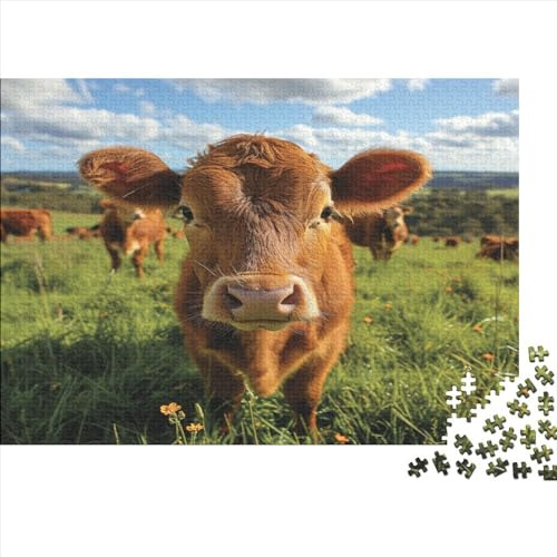 Cute Little Vaca lechera Rompecabezas para Adultos Rompecabezas De Madera De 1000 Piezas DecoracióN Familiar Juegos Desafiantes Gran Regalo para Adultos 1000pcs (75x50cm)