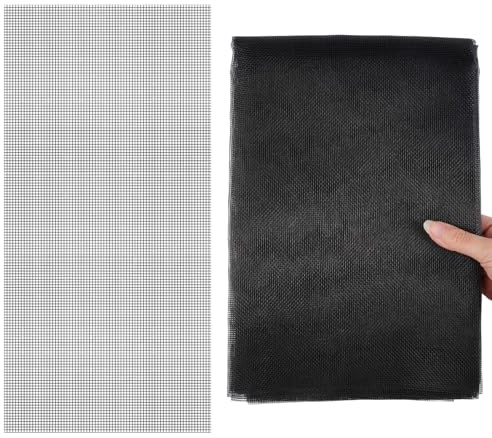 Moustiquaire Fibre de Verre, 120 X 250 cm Rouleau Moustiquaire Au Metre, Découpable à La Dimension Souhaitée pour Couvrir Les Fenêtres pour Fenêtre, Porte de Balcon et Salon, Noir
