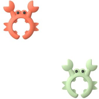 Porte-cuillère à crabe créatif en forme de crabe - Support à ustensiles en silicone - Anti-débordement - Anti-brûlure - Gadget de cuisine résistant à la chaleur - Support de louche pour cuisine (2