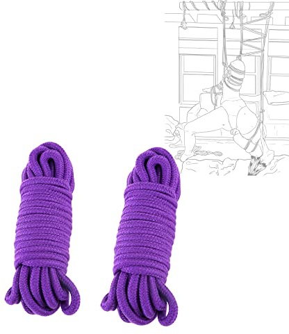 TRQOYTU Juego De 2 Piezas De Cuerda De Bondage, Cuerda De Bondage Suave De 10 Metros Cada Una, Ataduras De Bondage BDSM, Juguete Sexual, Esposas SM, Ataduras De Pies, Fetiche, Cuerda De Bondage