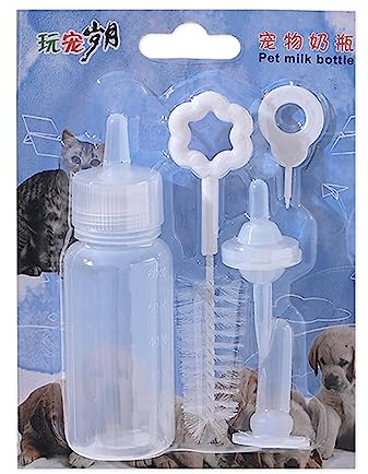 Pet Nursing Bottle Set With Replacement Nipple For Newborn Kitten Puppies Rabbits And Small Animals And Safe Milk Bottle