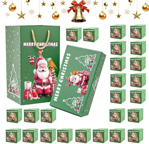 Geschenkbox, Silber, Weihnachten, Überraschung – Briefhalter für Weihnachten – festlicher Behälter für Erwachsene Geburtstag