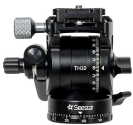 ZWO Seestar Fluid Tripod Head TH10 for Seestar Smart Telescope, Fluid Tripod Head for Equatorial Mode, 360° Pan & ±90° Tilt, Compatible with DSLR, Mirrorless & Video Cameras
