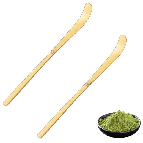 Matcha Löffel,2 Stück Matcha Bambuslöffel,Teelöffel,Bambus Besen Matcha,Handgefertigter Tee Löffel,Bambusbesen,Raditioneller Scoop Chashaku,Bamboo Whisk Scoop,Teezubehör für Zubereitung Traditionelle