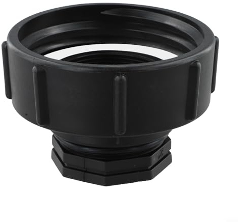 KiraKira Adaptador IBC negro para PP S100x8 Reducción Ajuste de rosca interna gruesa a 1/2 3/4 1 1.5 pulgadas Agua de lluvia para tanque de almacenamiento de agua IBC Tote Garden (3/4 pulgadas)
