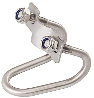 Pernos en U, Abrazadera de perno en forma U doble acero inoxidable 304, plateada, varios tamaños(M8-33x50mm)