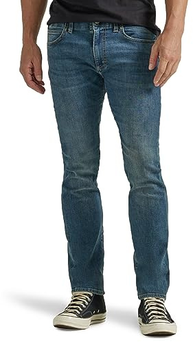 Lee herr modern serie extrem rörelse smal rak ben jeans, BLÅ, 32W x 30L