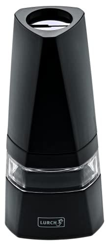 Lurch 20842 Tango - Molinillo de moscatel con Cuchillo de Acero Inoxidable (plástico, 5 x 5 x 13 cm), Color Negro