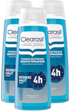 Clearasil Poren Befreier Gesichtswasser, Gegen Pickel und Hautunreinheiten, 3er Pack (3 x 200 ml)