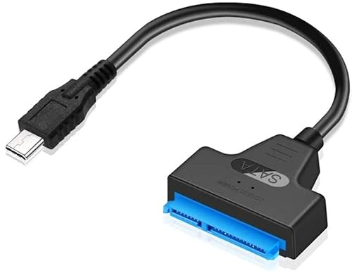 ISTARCOMPUTER - Cable adaptador de disco duro compatible tipo C USB 3.1 a SATA III HDD SSD 2.5 UASP 22 pines