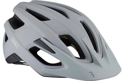 BBB Cycling Unisex-Adult Fahrradhelm Dune MIPS | Damen und Herren | Airflow Cooling System Abnehmbaren Visier | MTB und Rennrad | BHE-22b M (55-58cm), Matt Weiß 2.0