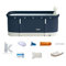 LZYANG Baignoire portable, salle de bains familiale séparée pliable baignoire SPA trempage baignoire debout bain chaud adulte bain de glace avec robinet de vidange et dossier (coréen)