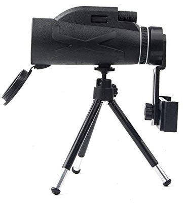 XIXIDIAN Telescopio monocular de 80x100, monocular de alta potencia con titular de teléfono inteligente y trípode, telescopio de zoom impermeable, bak4 prism dual foco para observar la caza de aves pa