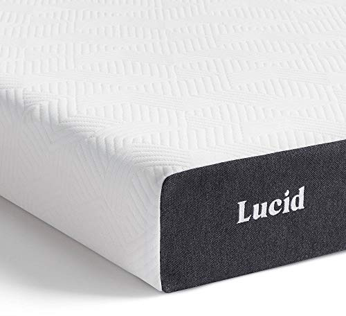 LUCID Kaltschaummatratze, kühlende Gelinfusion - mit Bambuskohle - Öko-Tex - dünne Matratze, 12cm hoch, hart H4, 150x200 cm