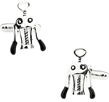 Lieson Hemd Mit Manschettenknöpfe Herren Hochzeit, Manschettenknopf Schwarz Flaschenöffner Cufflinks für Hemd Hochzeit Geburtstag Geschenk