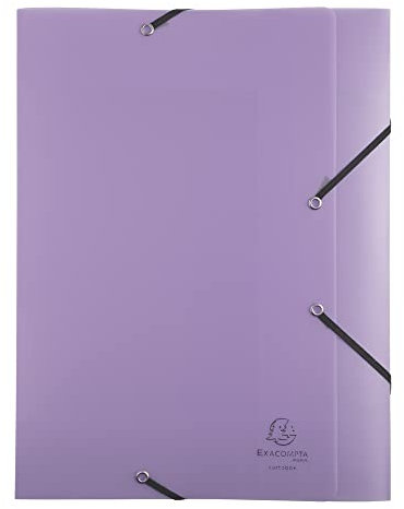 Exacompta 14170E Premium Sammelbox Chromaline Pastell mit Gummizug 40 mm breit aus Kunststoff mit Rückenschild für DIN A4 Archivbox Heftbox Dokumentenbox Zeichenbox Sammelmappe 1 Stück Zufallsfarbe