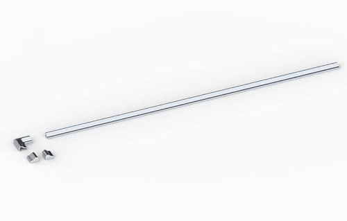95 cm Ersatz Aluminium Schwallschutzleiste, Schwallschutzprofil für dusche Duschwand, Alu Ersatzdichtung Badewanne Wasserabweiser Duschkabine Schwallschutz Chrom-Optik Silber