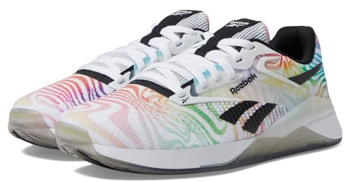 Reebok Nano X4 Pride Unisex-Erwachsene, Footwear White/Black/Hydro Blue, 9.5 Women/8 Men