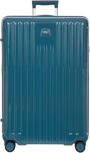 Bric's Positano Trolley Spinner - Carry-On Luggage with Built-In USB Port and Lock - Lightweight Suitcases Made From Durable Polycarbonate - Protector Cover Included - 21 Inch, Sea Green