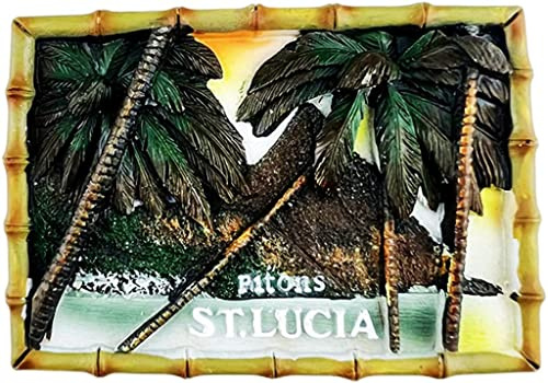 Kühlschrankmagnet St. Lucia Karibik Meer Kühlschrankmagnet Dekoration Magnet Aufkleber Souvenir Harz Handwerk