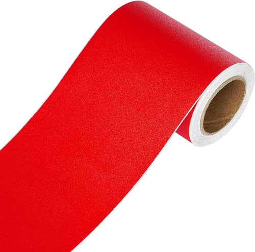 YENHOME Wallpaper Border Red Peel and Stick Wallpaper Border 3X236 Mirror Frame Border Tape Wall Border Trim for Walls Red Bulletin Board Borders Self Adhesive Wallpaper for Bedroom Bathroom