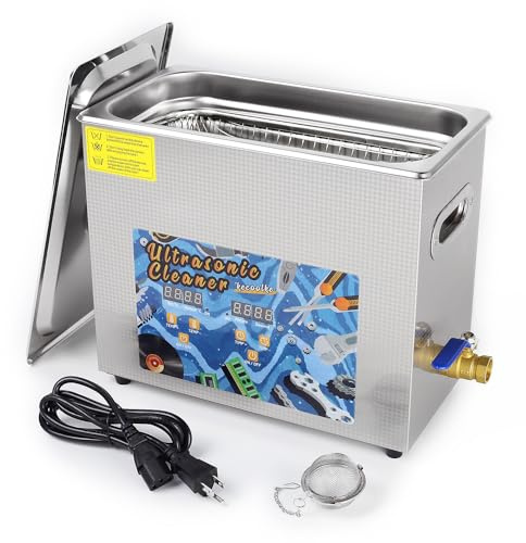 KECOOLKE Nettoyeur A Ultrasons Professionel 6 L,Puissance 180W Chauffage 300W,Inox Ultrasonic Cleaner chauffage à 80 Degrés pour les bijoux,les lab,les équipements Outils et industriels