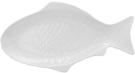 BESTonZON Piatto Ceramica Forma Pesce Vassoio Portata Snack Contenitore Ristorante