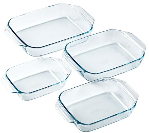 Set di 4 pirofile da forno - PYREX - Vetro - Rettangolari - 27/31/35/39 cm