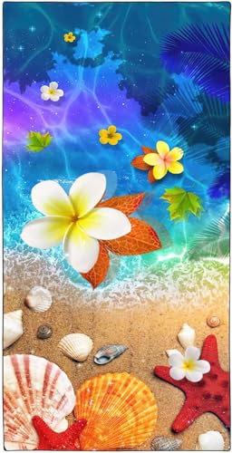 okoikfc 3D Strandtuch 70x150 cm Blumen Badetuch Groß Blumen Microfaser Handtücher Weich Schnell Trocknen Strandhandtuch Herren Frauen Badetücher, Strandtücher Strandlaken Handtuch A1815