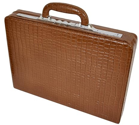Divergent Retail SwagCase Aktenkoffer Leder Braun Krokodil Braun Groß, braun, Large