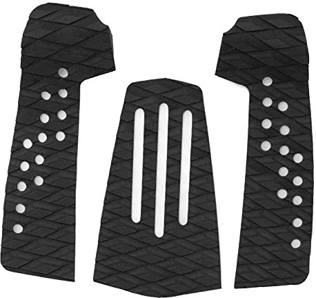 Surfbrett-Traktionspad, rutschfest, feuchtigkeitsbeständig, Surfdeck-Matte, Skimboard-Stomp-Fußpolster, 3 Stück, Kick-Tail-Deck-Griff für Skimboard-Zubehör (A)
