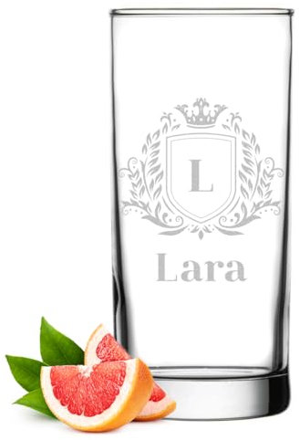 polar-effekt Longdrinkglas 485 ml mit personalisierter Gravur - Geschenk für Frauen und Männer - Cocktailglas für Wasser, Saft und Drinks - extra spülmaschinenfest