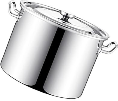 Suppentopf mit Deckel - Suppentopf, Suppentopf 8-55L Suppentopf 304 Edelstahl Suppentopf mit Deckel Verbundboden Tiefer Suppenkochtopf, Kochtopf-Set zum Kochen (Größe: 25cm*18cm(8L