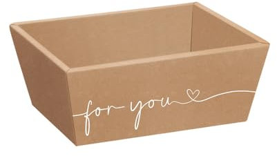 Geschenkkorb natur Wellpappe For You 19,8 x 14,8 x 9,5 cm, 25 Stück