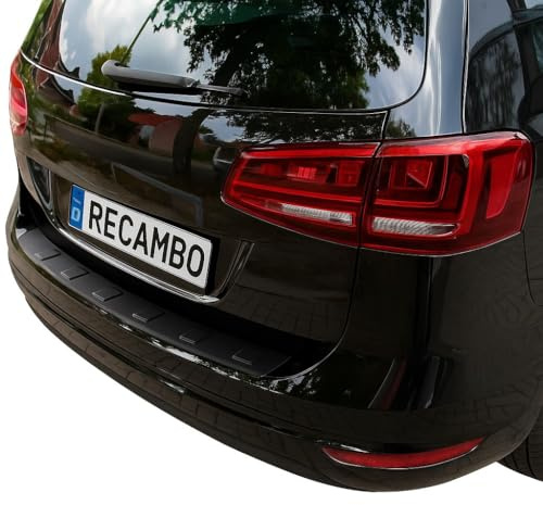 RECAMBO | Protector de Parachoques Trasero de plástico ABS | Compatible con VW Sharan II/Seat Alhambra II | año de fabricación 2010-2022 | Resistente y Adaptable | protección Borde de Carga